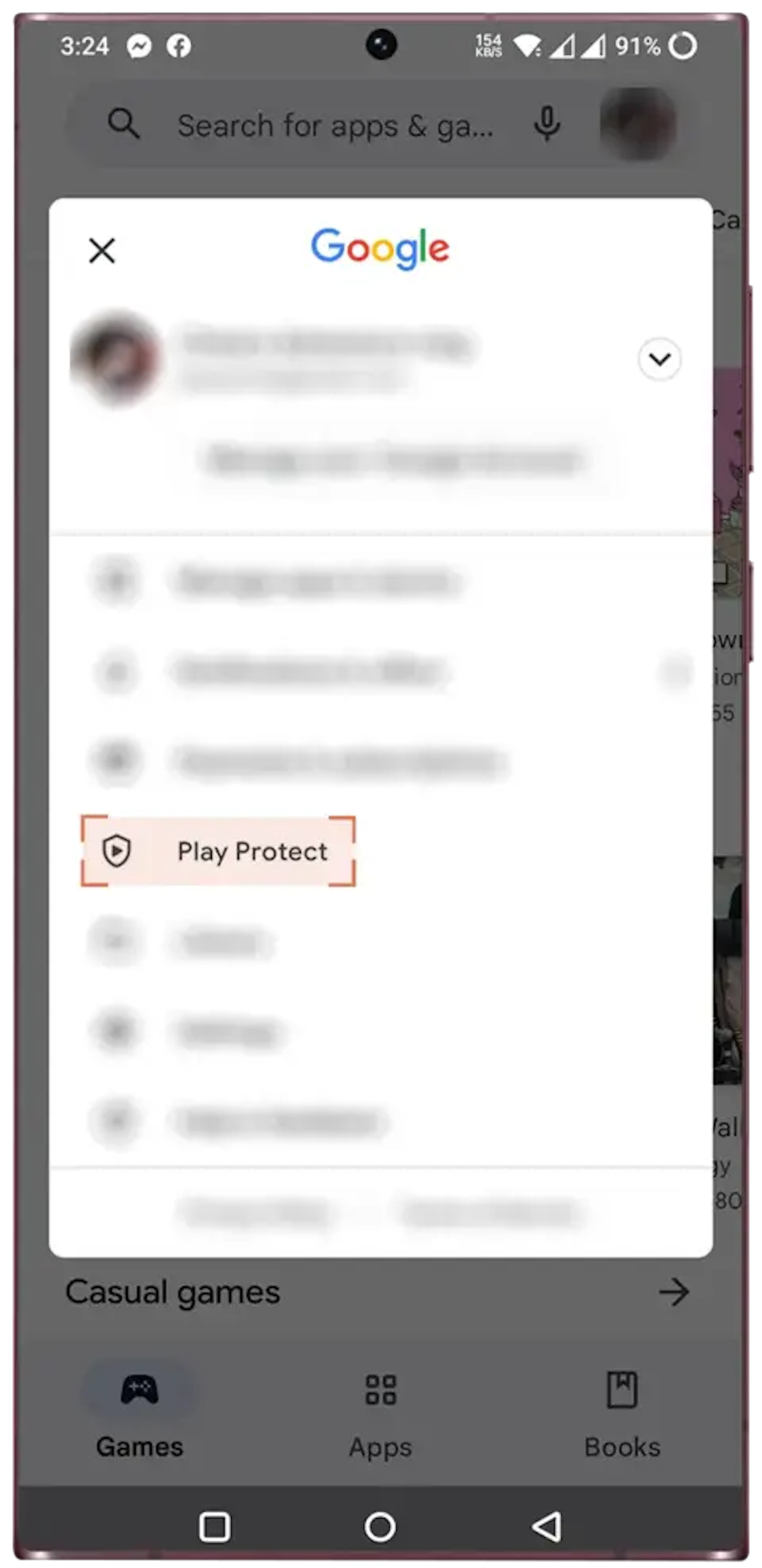 Tap on “Play Protect”